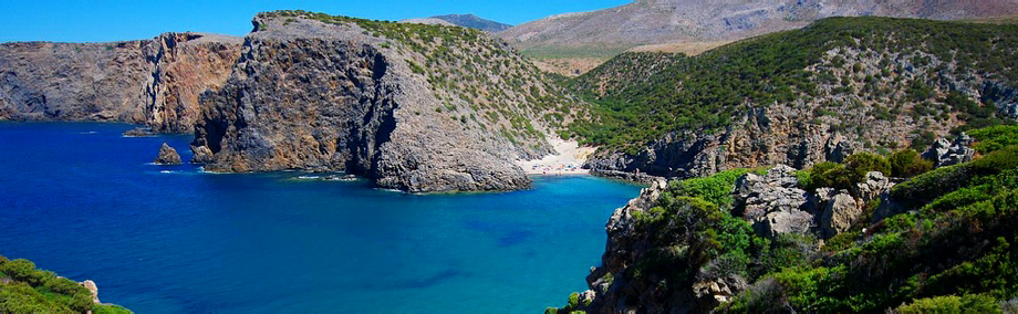 Panorama durante il Trekking in Sardegna tra mare e miniere